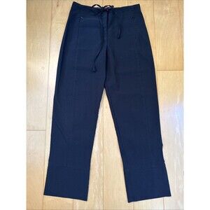 BLACK CASUAL PANTS Barbara Lesser Women’s Size 4 Front Zip High Rise Pants